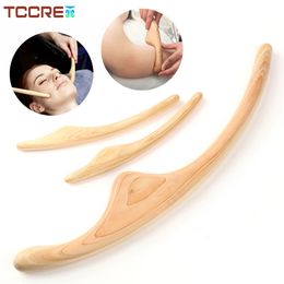 Other Massage Items Lymphatic Drainage Massager Wooden Gua Sha Scraper Body Acupressure Physical Therapy Tool Anti Cellulite Relieve Muscle Fatigue 230703
