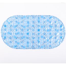 Carpets Anti-slip Bath Mat Rectangle PVC Anti-skid Bathroom Mats Soft Massage Suction Cup Non-slip Shower Foot Floor