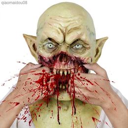 Halloween Bloody Scary Masks Adult Zombie Monster Vampire Mask Latex Costume Party Full Head Mask L230704