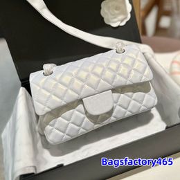Double Flap Womens Classic Quilted Sheepskin Diamond Crossbody Shoulder Handbags With Chain Silver Hardware Luxury Wallets Pouches Purses Sacoche Designer bag