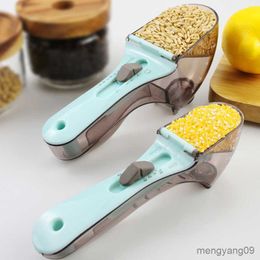 Measuring Tools Adjustable Measuring Spoon Kitchen Household Tools Plastic Scale Salt Soup Coffee Tea Baking Utensils Measuring Tool R230704