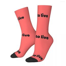 Men's Socks I Want To Live 1 Men Women Cycling Novelty Spring Summer Autumn Winter Stockings Gift