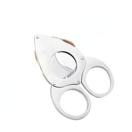 Portable Double-Edged Stainless Steel Cigar Cutter Bat-Shaped Durable Cigar Scissors Smoking Accessories Factory Outlet