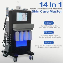 Ultrasonic Facial Skin Scrubber Deep Face Cleaning Lymphatic Drainage Suction Spa Beauty Equipment H2 o2 Hydra Aqua Peel Machine