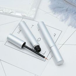 3ml Empty Cosmetic Eyeliner Tube, DIY Plastic silver Eyelashes Growth Liquid Bottle, Eyelash Glue Storage F273 Fbchr