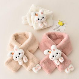 Scarves Autumn Winter Plush Outdoor Keep Warm Scarf Solid Colour Toddler Boys Girls Shape Neck