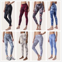 Women Running Capris Leggings Tummy Control High Waist Tie-dye Yoga Pants Fit LeggingsTummy Control Workout 4 Way Stretch292S