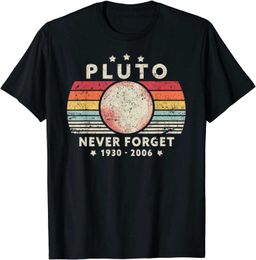 Men's T-Shirts Mens TShirts Men Summer ops ees ee Male Never Forget Pluto Retro Style Funny Space Science Z230705