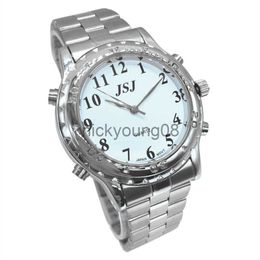 Wristwatches Arabic Talking for Blind People or Visually Impaired or the Elderly White Dial 0703