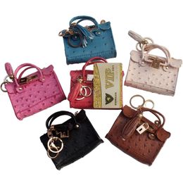 Waist Bags 2023 Fashion Tassel Portable Coin Purse Ostrich Pattern Key Bag Mini Handbag Doll Jewellery Lipstick 230703
