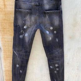 Mens Designer Jeans Denim Black Ripped Pants Men s Italy Fashion Brand New Arrivals Sale