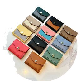 URBAN MASTER Small Wallet Womens Short Korean Fashion Contrast Color Lady Card Holder Real Genuine Cow Leather Coin Purses