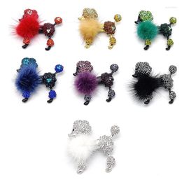 Brooches PD BROOCH Fashion Plush Dog Poodle High-end Banquet Party Clothing Accessories Wholesale Beautiful Jewellery Gift Pin