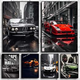 Wallpapers Black and White Luxury Shop Speed Super Car Poster Aesthetic For Wall Art Canvas Painting Nordic Pop Fashion Posters Room Decor J230704