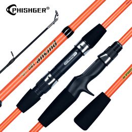 Boat Fishing Rods PHISHGER Spinning Casting Mini Rock Fishing Rods 2.1/1.8m Carbon Travel Baitcasting Weight 3-18g Fast Ultralight Lure WINTERPole 230703