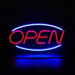 Lights Business Open Sign LED Night Light Hanging Window Shop Cafe Bar Restaurant Decoration Personalised Custom Neon Lamp HKD230704