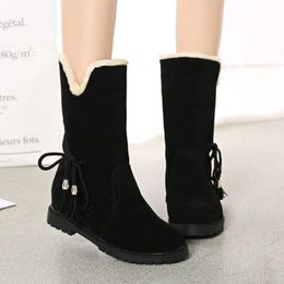 Boots Autumn and winter women s snow boots non slip flat bottomed mid calf female to keep warm two wear cotton 230703