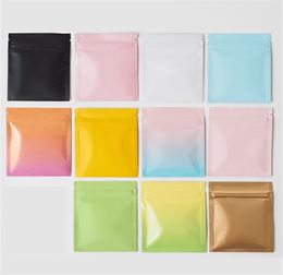 Matt color Resealable Zip Mylar Bag Food Storage Aluminum Foil Bags plastic Smell Proof pouch in stock JL1434