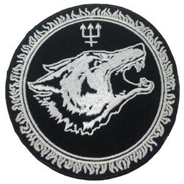 Customized LONG WOLF Embroidered Iron On Patch Vest Leather Jacket Badge Embroidery 4 Motorcycle Biker Club Crest DIY Appliq276p