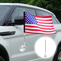 Banner Flags Flag Pole Holder Car Flagpole Mount Window Bracket Suction Cup Mini Stand Vehicle Base Table Holders Flags Clip Support Truck 230704