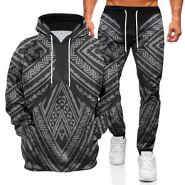 Men's Tracksuits 2023 Fashion 3D Abstract Printing Hoodie Suit Men And Women Pullover Hooded Sweatpants Casual Sweater 2 Pieces