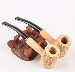 Smoking Pipes Corn cob pipe for guests, corn pipe for beginners, disposable pipe, large straight mouth, curved mouth