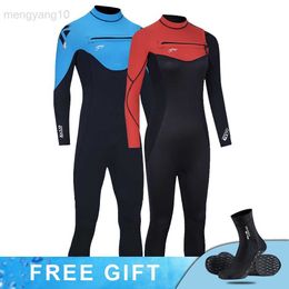 Wetsuits Drysuits Men Women Neoprene Wetsuits 3MM Surf Suit Kitesurf Snorkel Swimwear Winter Sun Protective Rash Guards Spearfishing Scuba Diving HKD230704