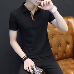 Men's T Shirts Summer Men Shirt Pure Colour Polo Short Sleeved Tees Male T-Shirt Black Tights Man's T-Shirts Fitness For Mens Clothes