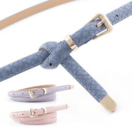 Belts Women Retro Casual Luxury Design Metal Buckle Waistband Trouser Dress Thin Waist Strap Serpentine Leather Belt