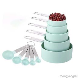 Measuring Tools 10pcs Measuring Cups Spoons Nesting Measuring Cups With Stainless Handle For Dry Goods Liquid Ingredients R230704