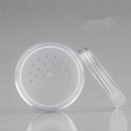 20ML transparent empty loose powder jar with sifter Screw cap Cosmetic plastic powder compact Makeup case Travel subpackage Box F201729 Wkim
