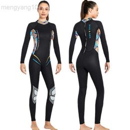 Wetsuits Drysuits 3MM Neoprene Wetsuit Women Zipper Diving Suit for Snorkeling Scuba Diving Swimming Kayaking KiteSurfing Full Wetsuit HKD230704