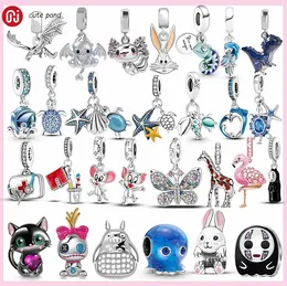 925 silver beads charms fit pandora charm Dragon Rabbit Cat Turtle Animal charm set Pendant