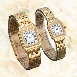 Lady fashion Luxury Rhinestones Roman Numerals Watch aaa Stainless Steel Bracelet Wrist Watch designer movement womens elegant gold Watches