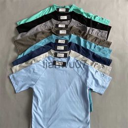 Men's T-Shirts 2023 New Europe Men TShirt Solid Relaxed Loose Round Neck CP Cotton Short Sleeve One Lens T Shirts Youth dent Fashion Couple Top Quality Tee J230704