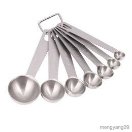 Measuring Tools Stainless Measuring Spoons Set Of Stackable Spoon For Dry Liquid Ingredients Marked Baking Cooking R230704