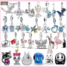 For pandora charms Jewellery 925 charm beads accessories Dragon Rabbit Cat Turtle Animal charm set Pendant