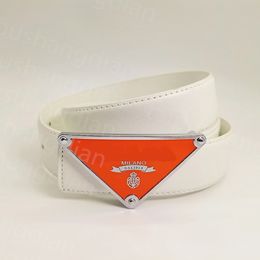 designer belt men brand women belt for women 3.2cm width belt big triangle buckle fashion belts top high quality genuine leather classic designer belt women with box