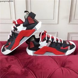 Fashion Best Top Quality real leather Handmade Multicolor Gradient Technical sneakers men women famous shoes Trainers size35-46 gm06117