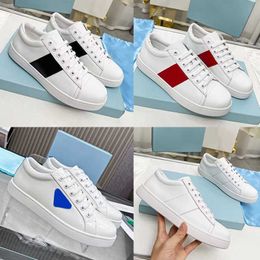 Designers Women Casual Shoes Men Brushed Leather Sneakers Platform Shoe Fashion Little White Shoes Running Trainers Size 35-45 With Box Dust Bag NO446