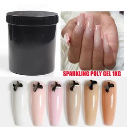 False Nails MSHARE Sparkling Poly Acrylic Gel Shimer For Nail Extension 1KG 230704