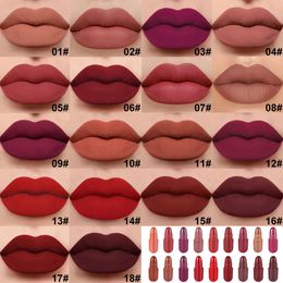 Lipstick 18pc Cute Mini Capsule Set Nude Matte Long Lasting Waterproof Lip Tint Girl Gift Sexy Red Easy Colour Cosmetics 230703