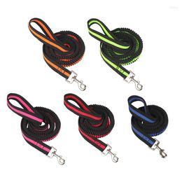 Dog Collars Reflective Stretch Dogs Leather Belt Explosion-proof Impulse Traction Rope Large Accessories