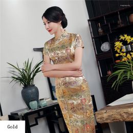 Ethnic Clothing Chinese National Cheongsam Vintage Female Women Long Dress Qipao Fashion Dresses