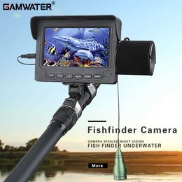 Fish Finder GAMWATER 30M 15M 1000TVL Fish Finder Underwater Camera 4.3" Monitor 6PCS IP68 Waterproof LED with 5000mah Battery Fishfinder HKD230703