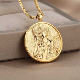 Aphrodite Necklace for Women Gold Color Greek Mythology Goddess Pendant Choker Necklace Goth Jewelry Mothers Day Gift 2022 L230704