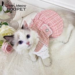 Cat Costumes Hoopet Pet Clothes Autumn Winter Princess Dress Sweet Warm Skirt Small Dog Puppy Fashion Coat Chihuahua