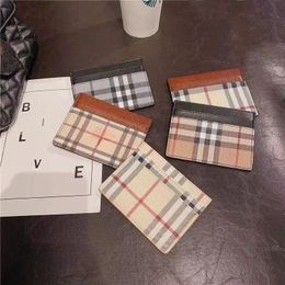 Classic Premium Leather Striped Wallet Card Holder Female Male Designer Wallet Smooth Leather Coin Key Bag Buckle multi-card bag
