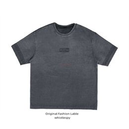 Designer Fashion Clothing Tees Tshirts Sa Kith Ksubi Tate Co Branded Box Heavy Water Washed Old Mens and Womens Short Sleeve Tshirt cotton Streetwear Sportswear Tops