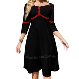 Casual Dresses Shibari Pentagram Harness Evening Party Midi Sexy Dress Female Sweet One Piece Korean Bondage Bdsm